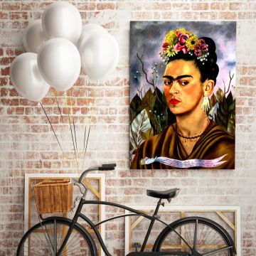 Frida Self-portrait Canvas Wall Art