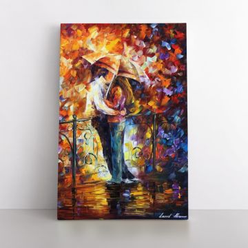 Couples in Love Famous Palette Knife Art Oil Painting by Leonid Afremov Canvas Wall Art