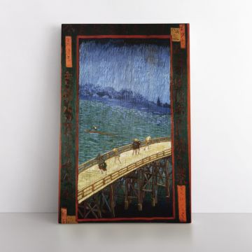 Vincent Van Gogh Japonaiserie The Brdige in the Rain After Hiroshige Abstract Canvas Wall Art
