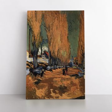 Vincent Van Gogh Painting The Alyscamps Abstract Canvas Wall Art