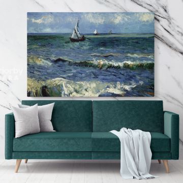 Seascape At Saintes Maries Painting by Vincent Van Gogh Dutch Painter Original wall Canvas Wall Art