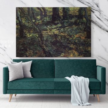 Underdrowth With Ivy Painting by Vincent Van Gogh Dutch Painter Original Canvas Wall Art