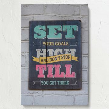 Motivational framed wall art print featuring a rustic-style typography design, a great addition to home office decor, teacher gifts, or gym motivation spaces, providing daily inspiration for students, professionals, or entrepreneurs.