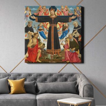 Solomon and the Queen of Sheba (c. 1540 - c. 1545) by Jan van Scorel and Jan Swart van Groningen — room mockup view 21