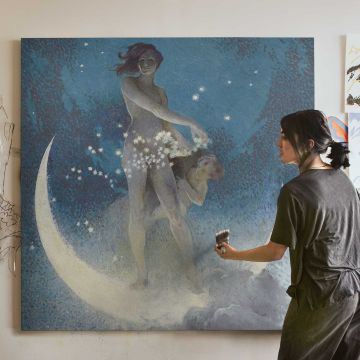Spring Scattering Stars (1927) by Edwin Blashfield — room mockup view 3