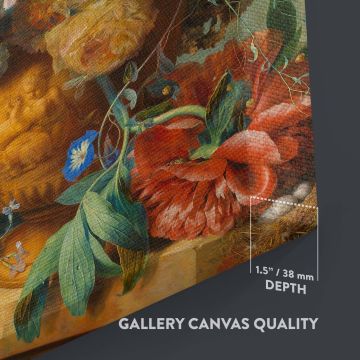 Luxurious European floral artwork printed on fade-resistant canvas, displaying intricate flower details with a rich color palette, an ideal statement piece for those who appreciate timeless botanical paintings and antique decor styles.