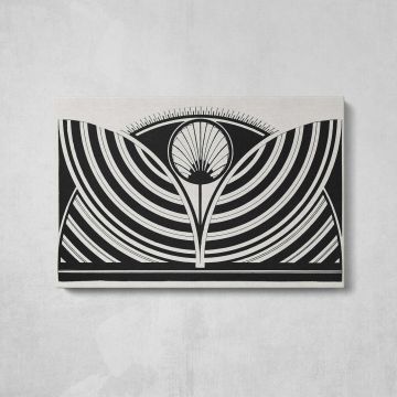 Stylised Floral Pattern by Samuel Jessurun de Mesquita - canvas surface and wrapped edge detail