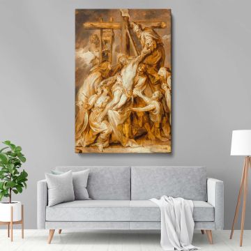 Christ crucifixion painting, The Deposition by Abraham van Diepenbeeck, available as a canvas print for Christian decor, featuring dramatic religious imagery, classic European artistry, and museum-quality printing for homes, churches, and offices.