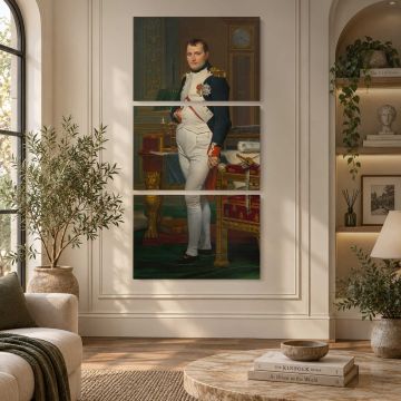 The Emperor Napoleon in His Study at the Tuileries by Jacques-Louis David canvas print, interior display view