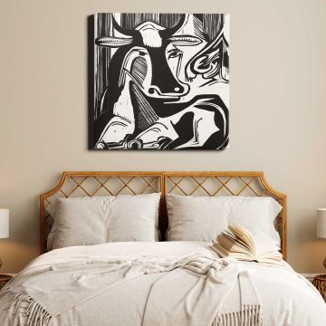 The Large Cow Lying Down (1929) print in high resolution by Ernst Ludwig Kirchner — room mockup view 17