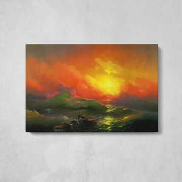 The Ninth Wave by Ivan Aivazovsky - canvas rear frame and hanging hardware