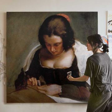 The Seamstress by Diego Velázquez — room mockup view 3