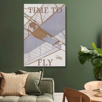 Time to Fly canvas print, interior display view