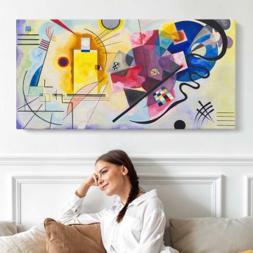 Yellow-Red-Blue by Wassily Kandinsky canvas print, interior display view