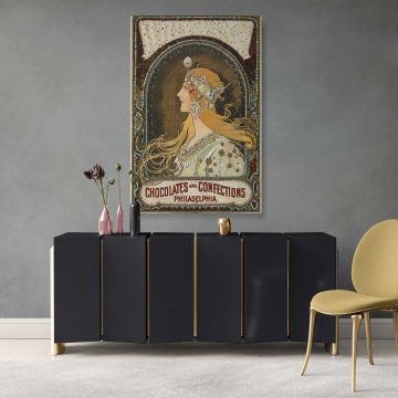 Exquisite Alphonse Mucha Zodiac canvas print, a timeless and elegant Art Nouveau portrait, professionally printed with rich colors and fine detailing, making it an ideal gift for astrology lovers, collectors, or creative-minded individuals.
