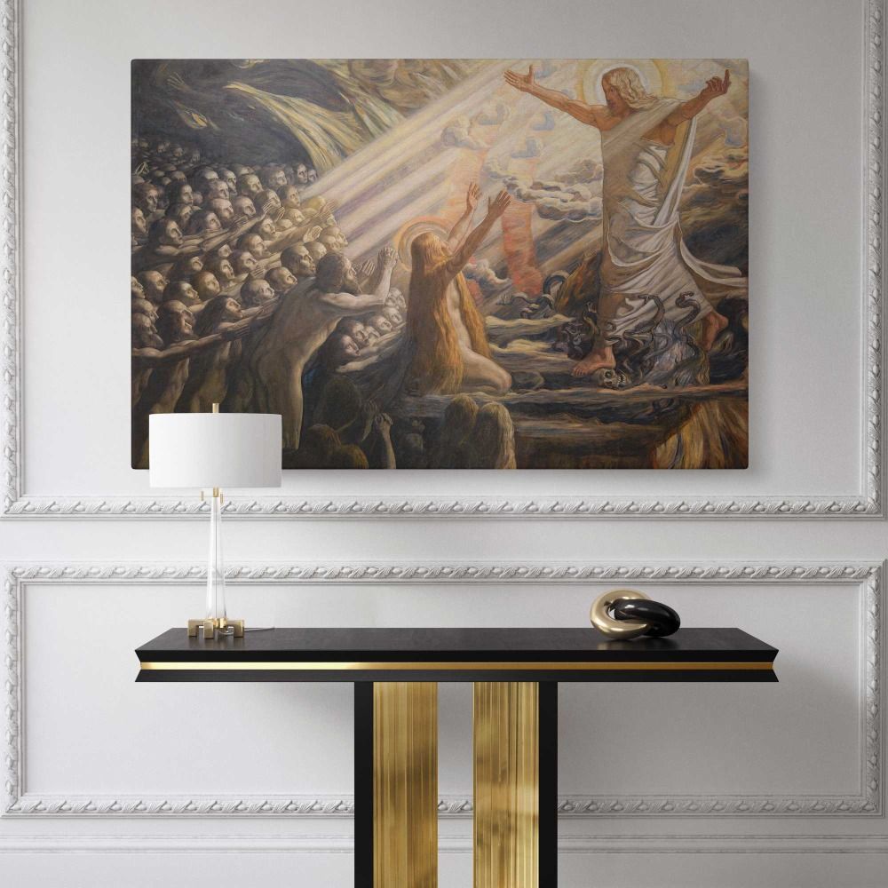 Christ in the realm of the dead by Joakim Skovgaard canvas wall art