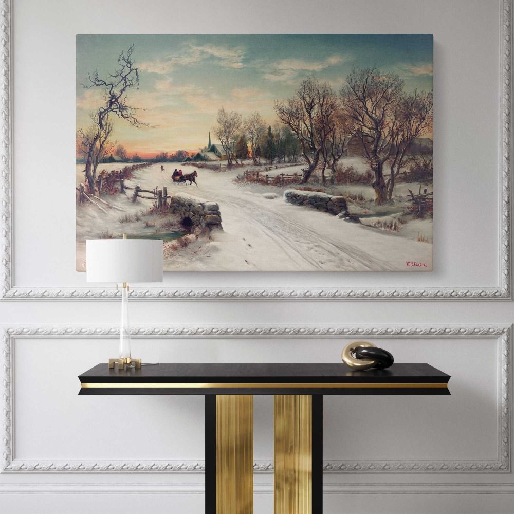 Christmas Morn (ca. 1880) by W. C. Bauer canvas wall art