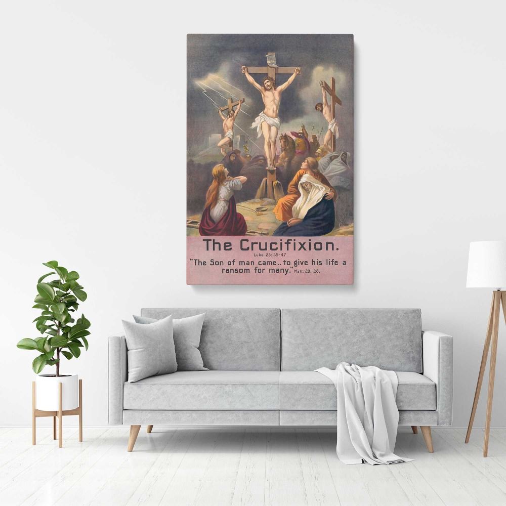 The crucifixion canvas wall art