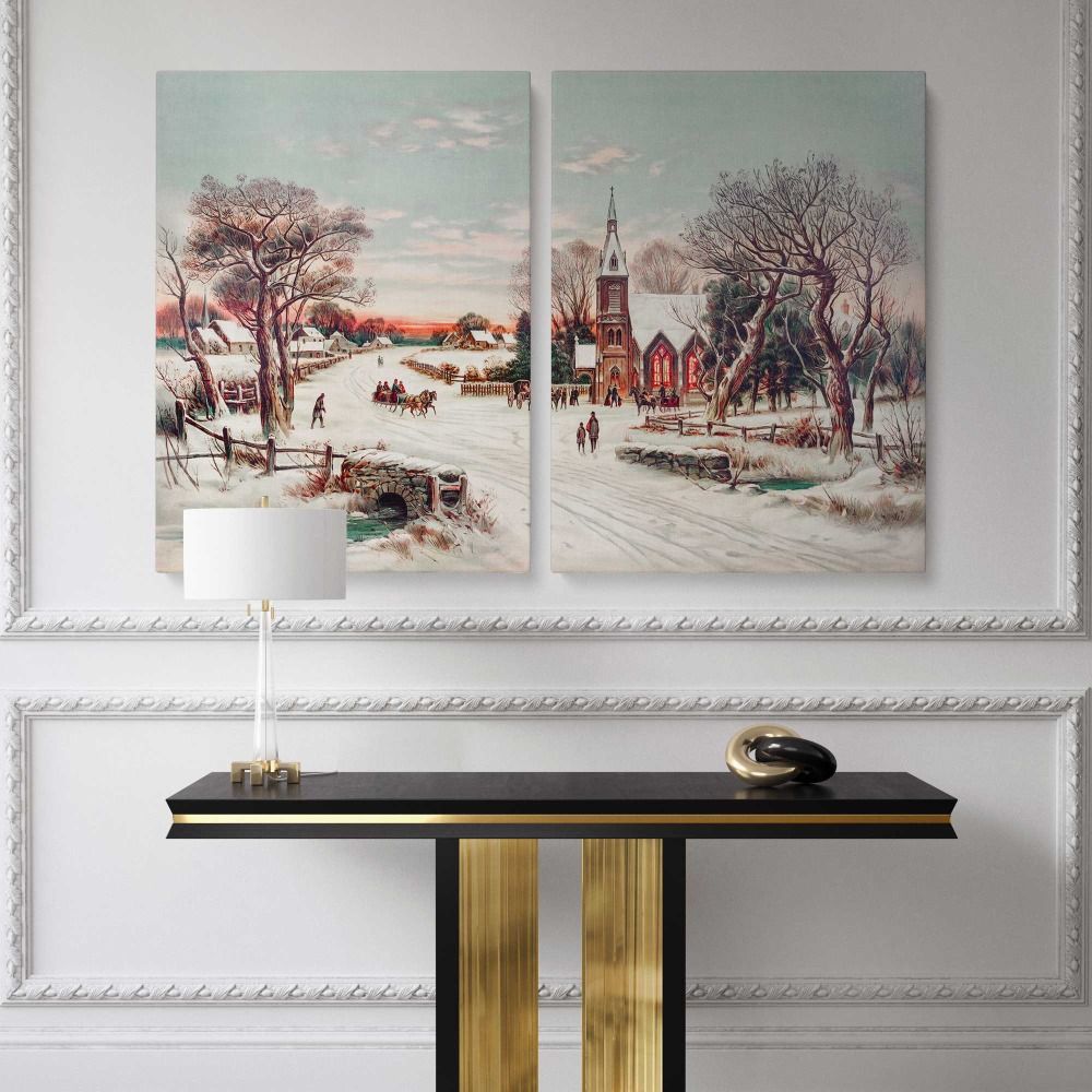 Christmas Eve by Hoover & Son canvas wall art - Image 3