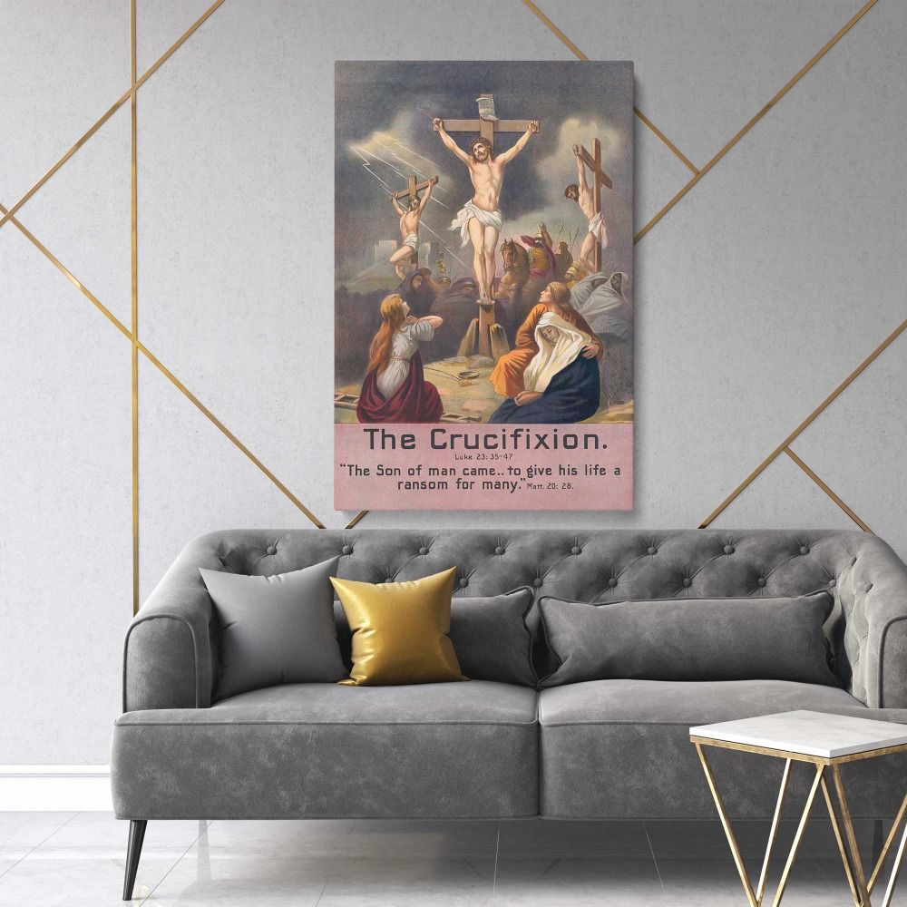 The crucifixion canvas wall art - Image 2