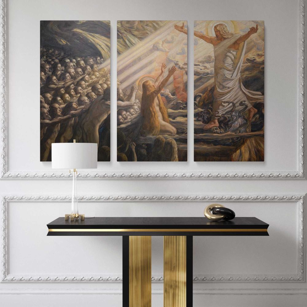 Christ in the realm of the dead by Joakim Skovgaard canvas wall art - Image 3