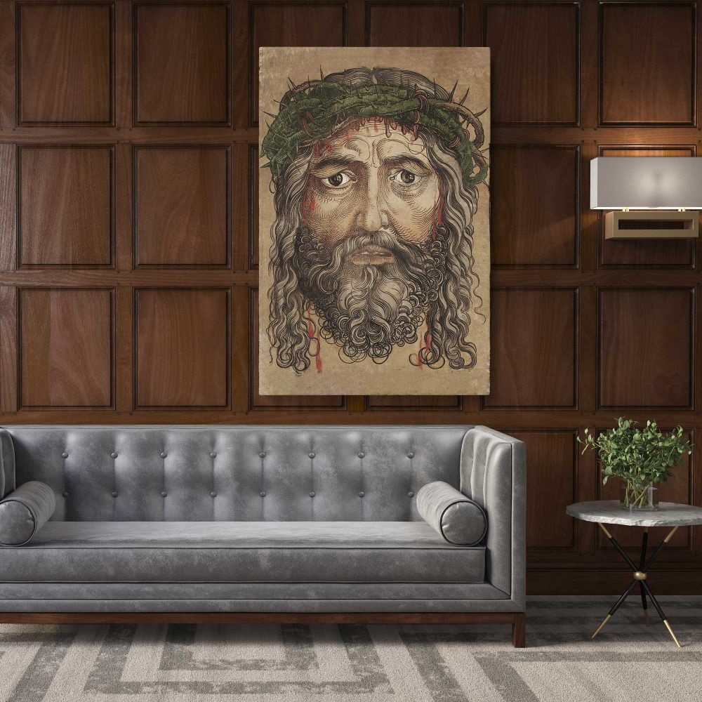 Head of Jesus Christ (1928) by Albert Durer canvas wall art - Image 3