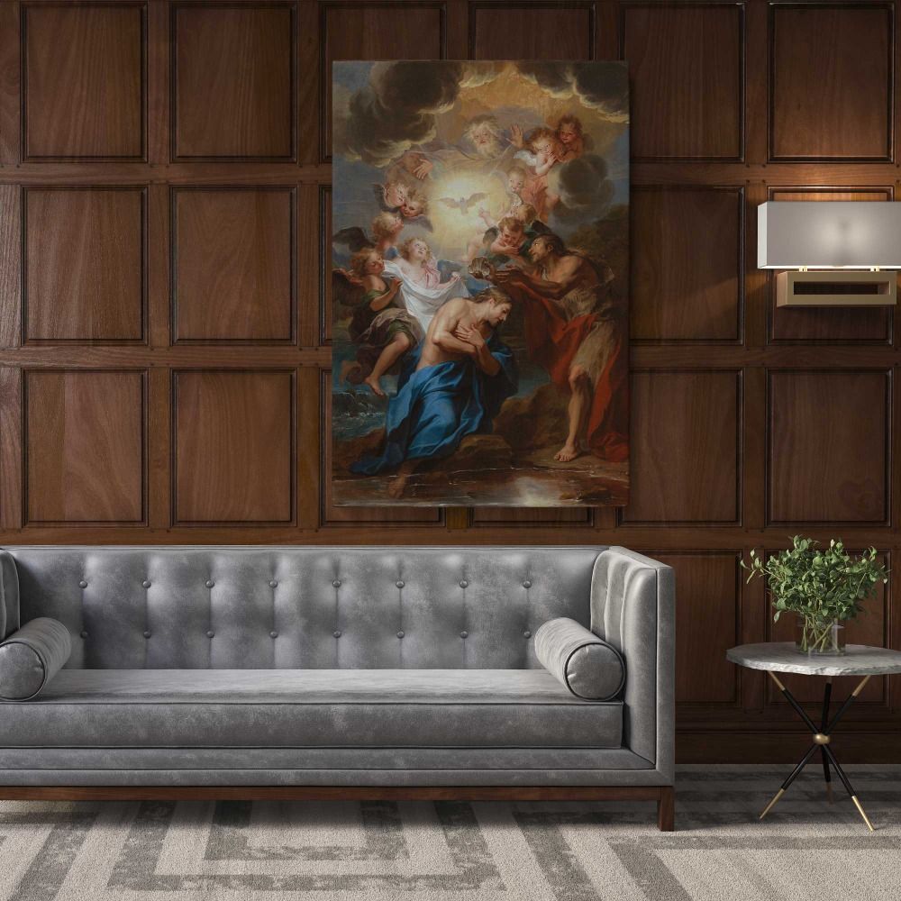 The Baptism of Christ by Antoine Coypel canvas wall art - Image 3