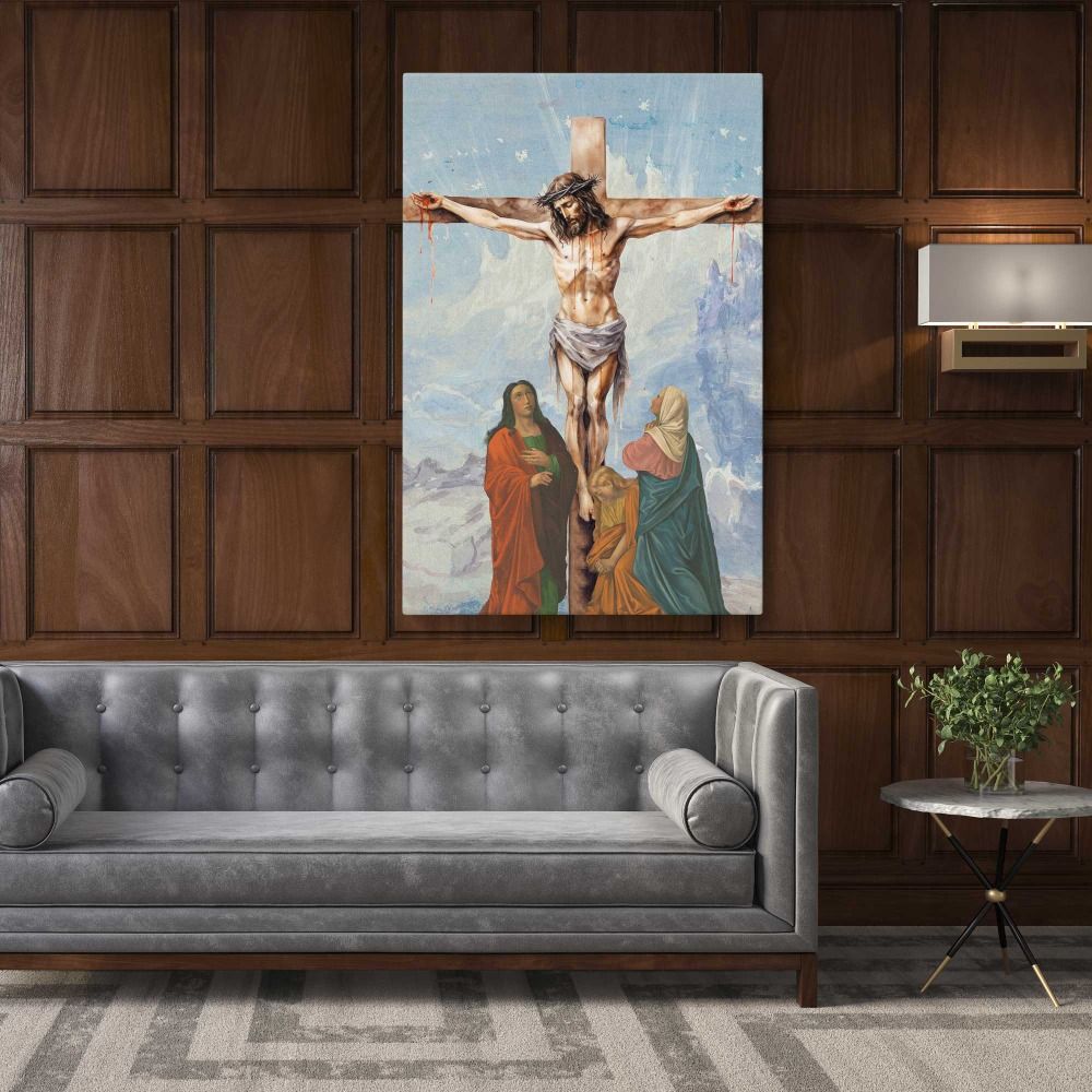 Crucifix symbol cross representation canvas wall art - Image 3