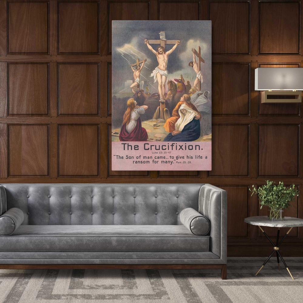 The crucifixion canvas wall art - Image 3