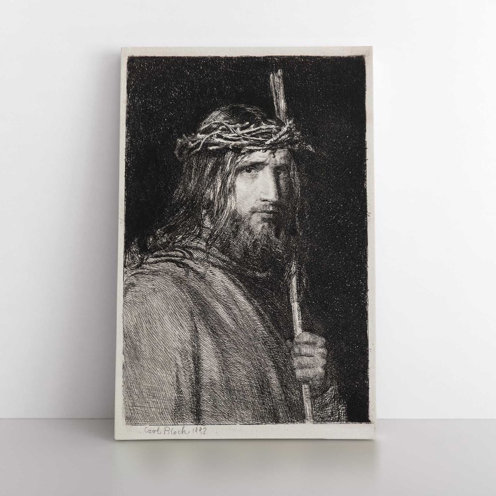 Christ Crowned with Thorns by Carl Bloch canvas wall art - Image 4