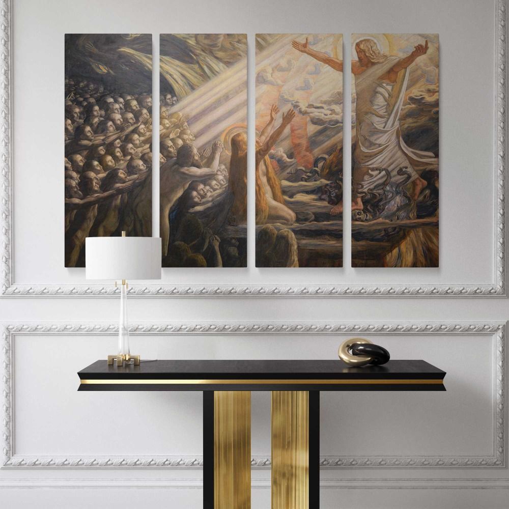 Christ in the realm of the dead by Joakim Skovgaard canvas wall art - Image 4