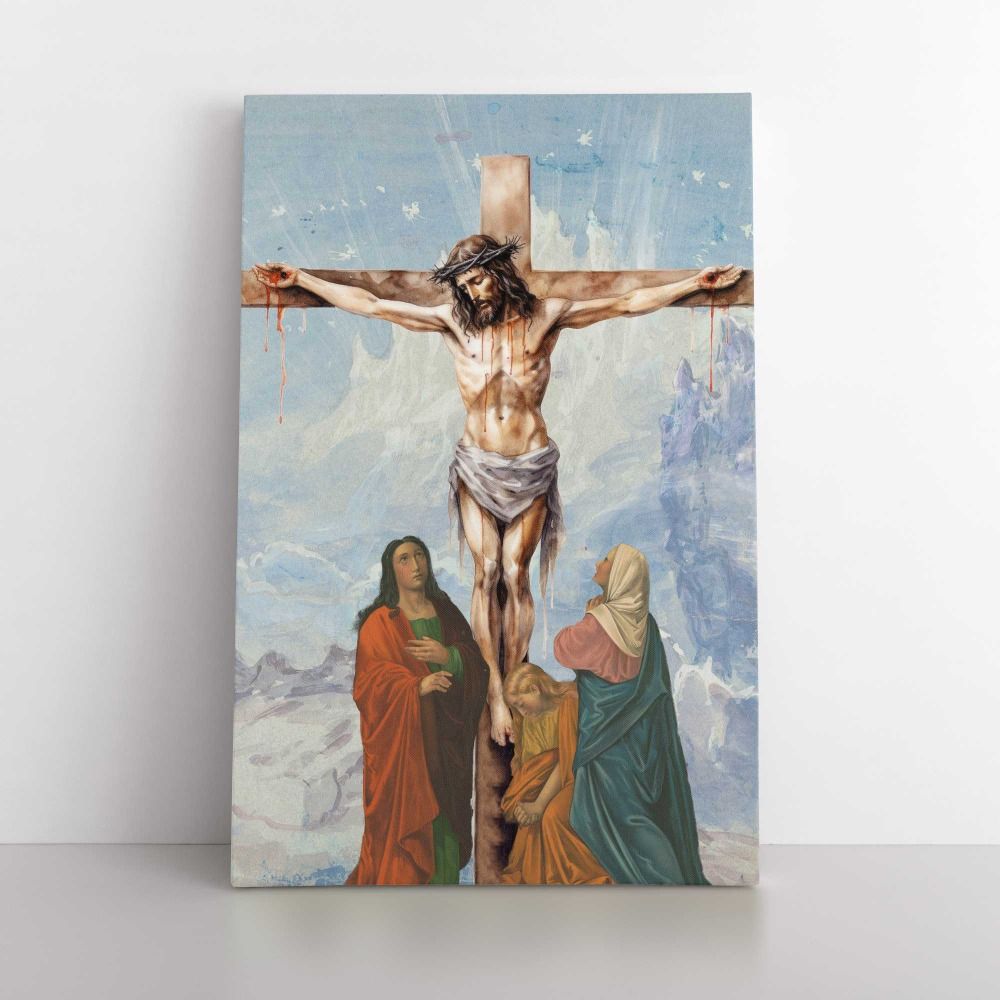 Crucifix symbol cross representation canvas wall art - Image 4