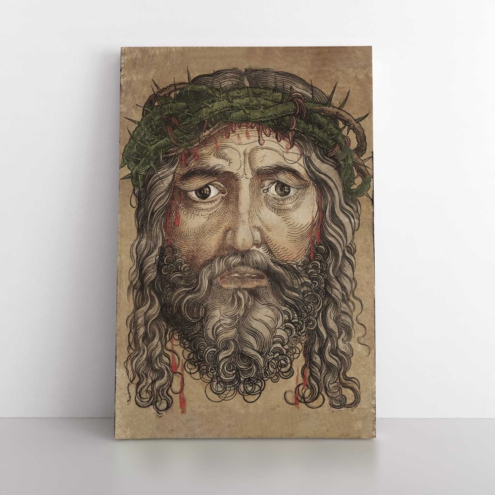 Head of Jesus Christ (1928) by Albert Durer canvas wall art - Image 4
