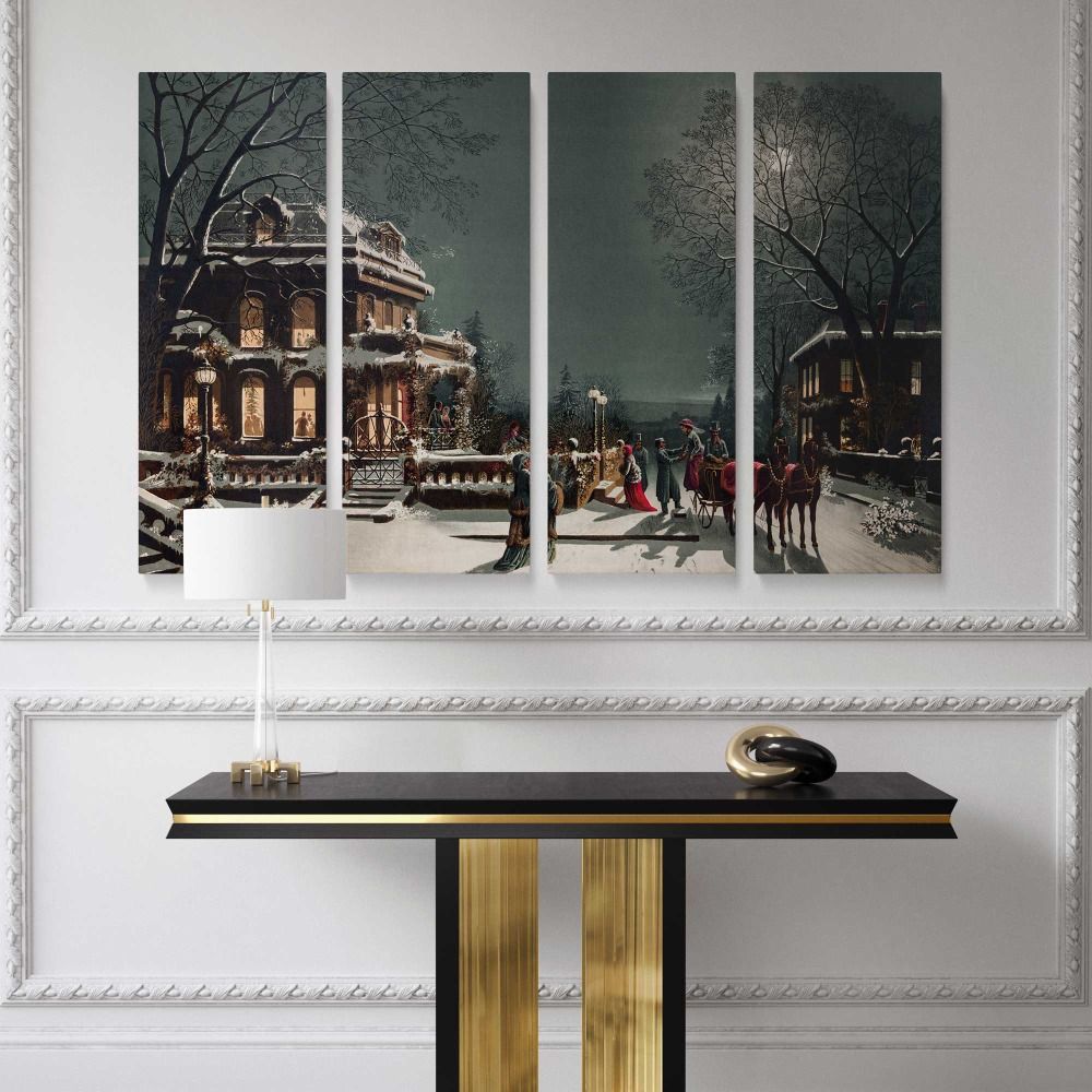Christmas Eve by Joseph Hoover Sons canvas wall art - Image 4