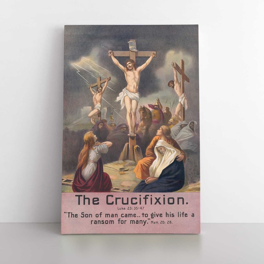 The crucifixion canvas wall art - Image 4