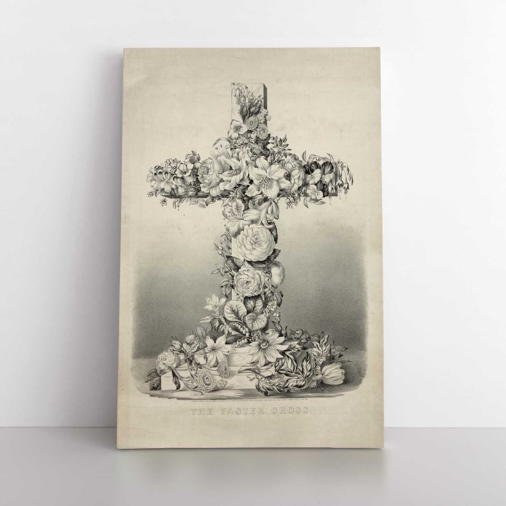 The Easter cross Vintage canvas wall art - Image 4