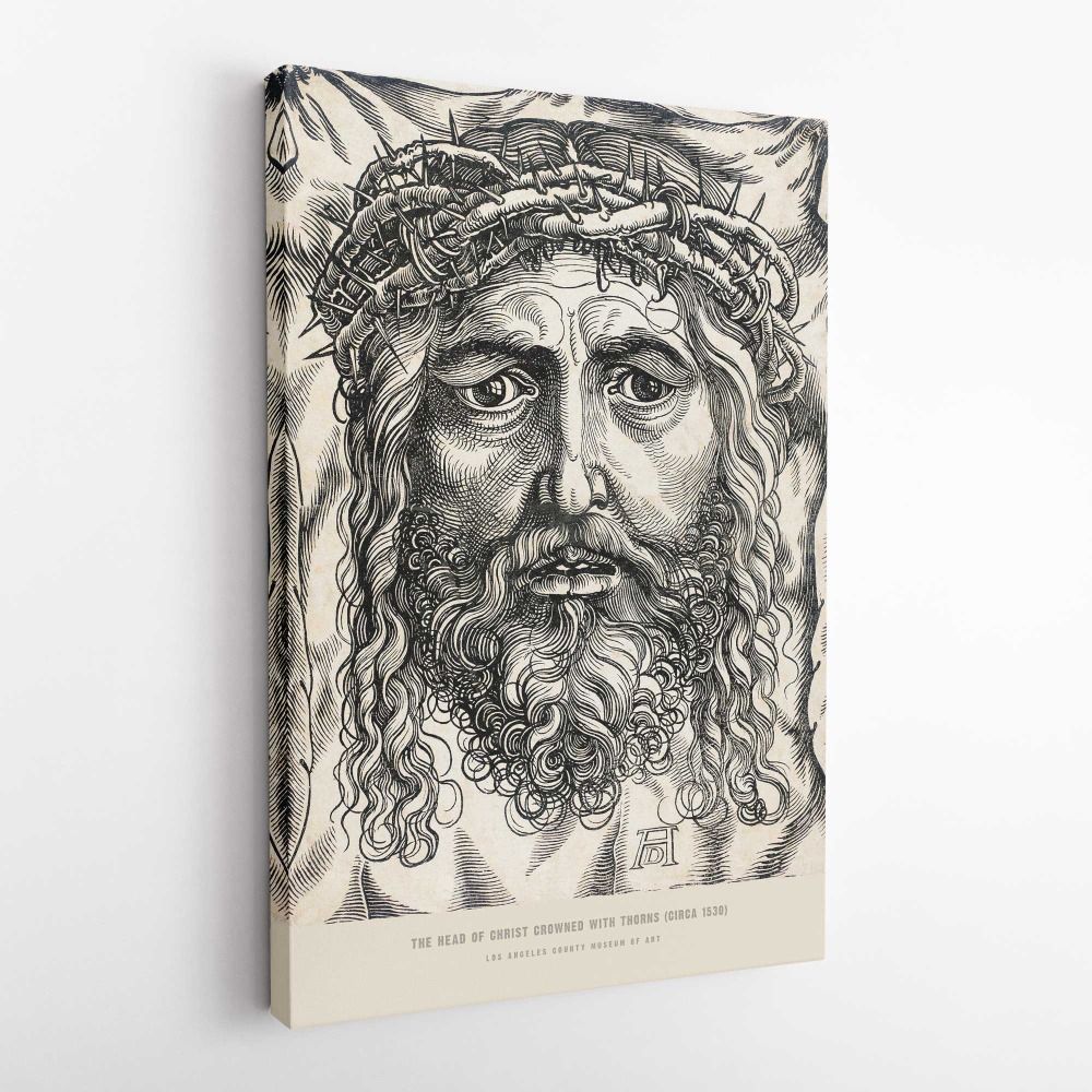 The Head of Christ Crowned with Thorns (circa 1530) print in high resolution by Canvas Wall Art - Image 6