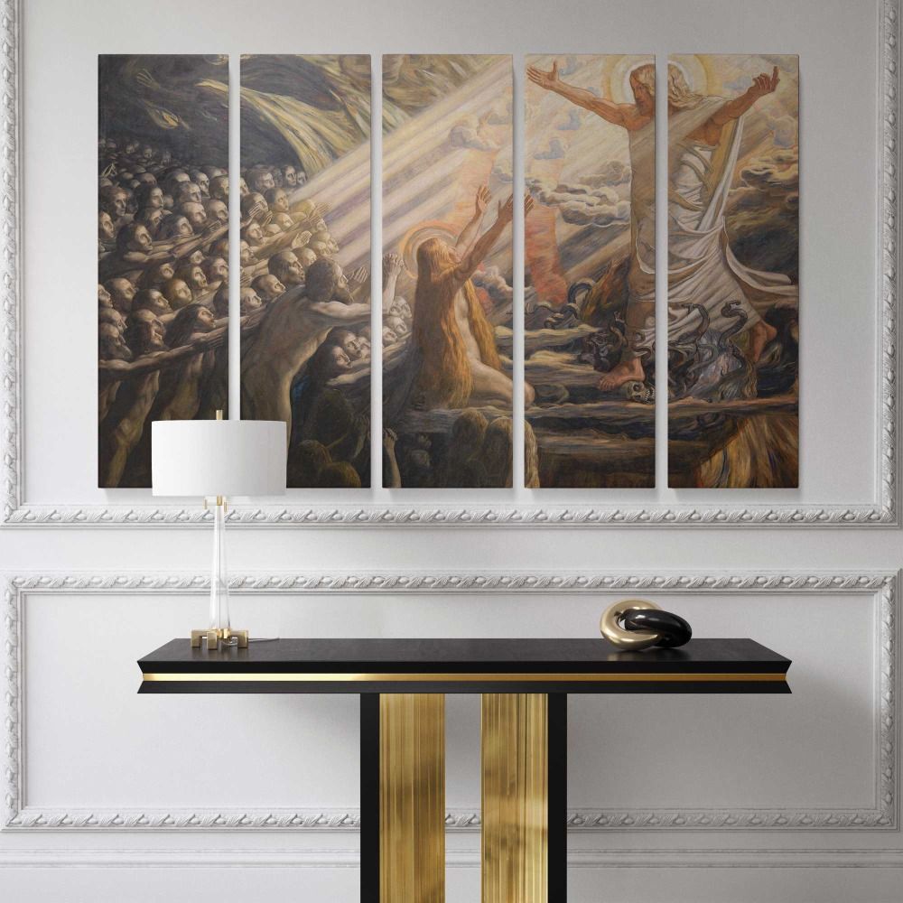 Christ in the realm of the dead by Joakim Skovgaard canvas wall art - Image 5