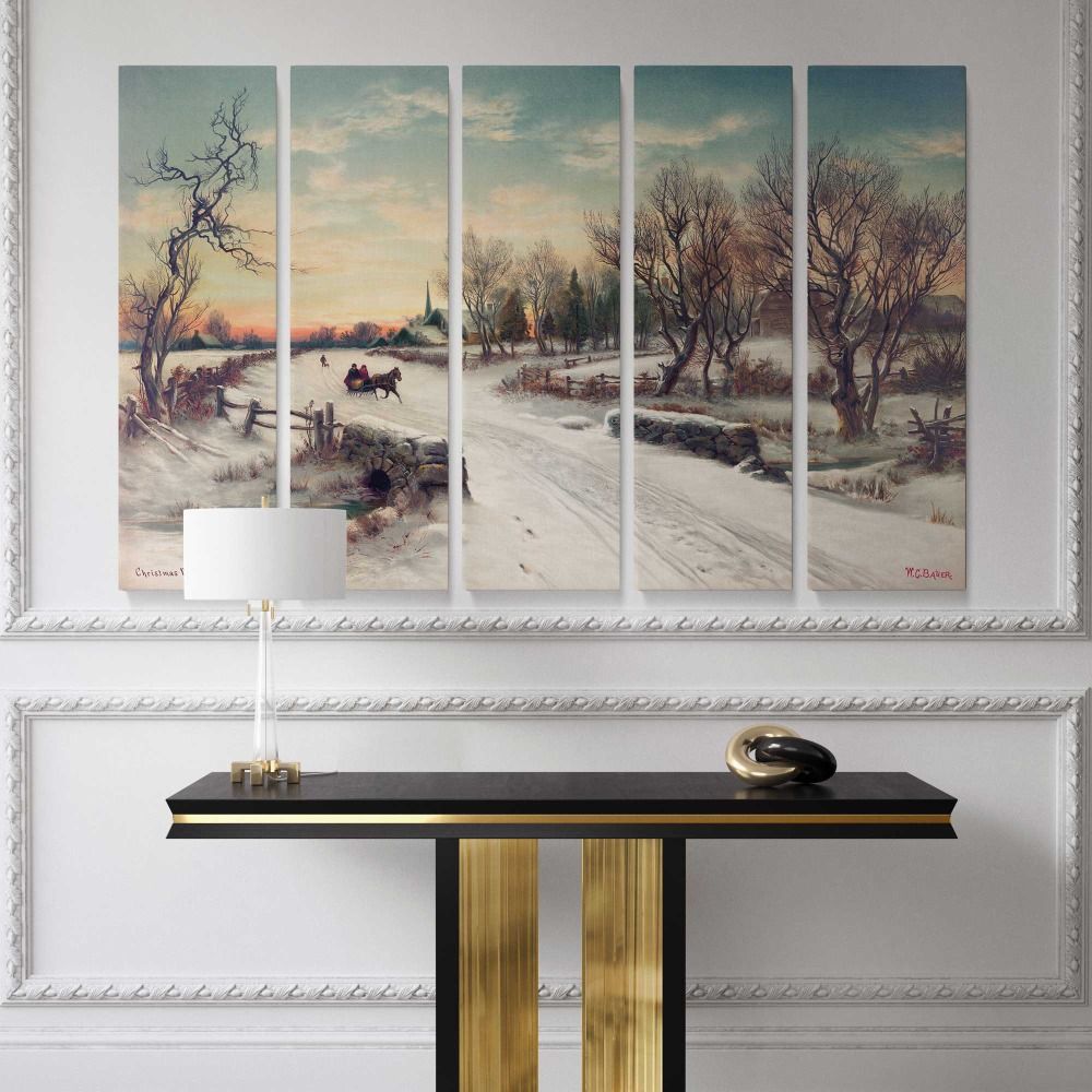 Christmas Morn (ca. 1880) by W. C. Bauer canvas wall art - Image 5