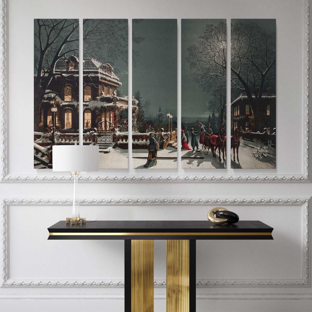 Christmas Eve by Joseph Hoover Sons canvas wall art - Image 5
