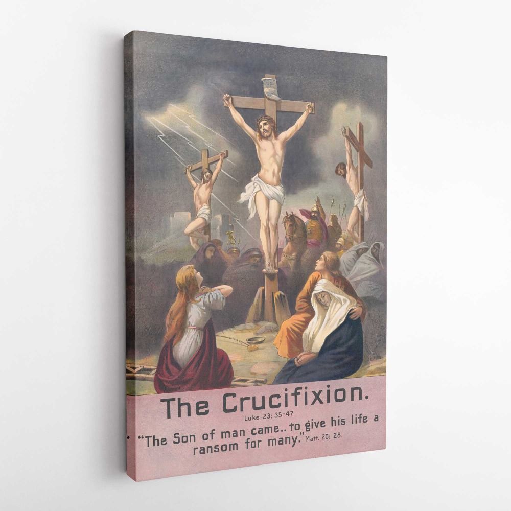 The crucifixion canvas wall art - Image 5