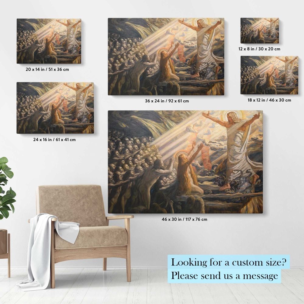 Christ in the realm of the dead by Joakim Skovgaard canvas wall art - Image 6