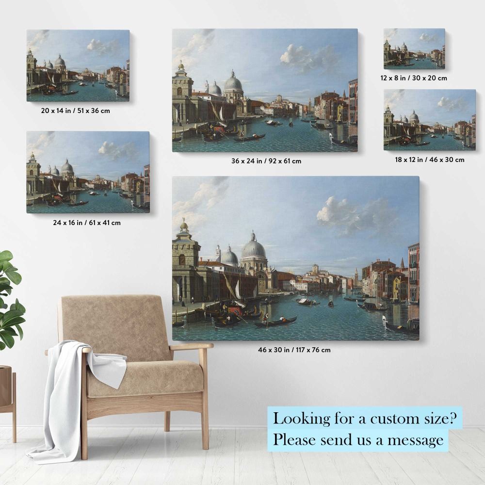 Santa maria della salute and canal grande venice 1700 - 1799 Canaletto canvas wall art - Image 6