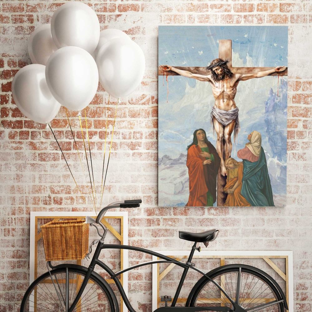 Crucifix symbol cross representation canvas wall art - Image 6