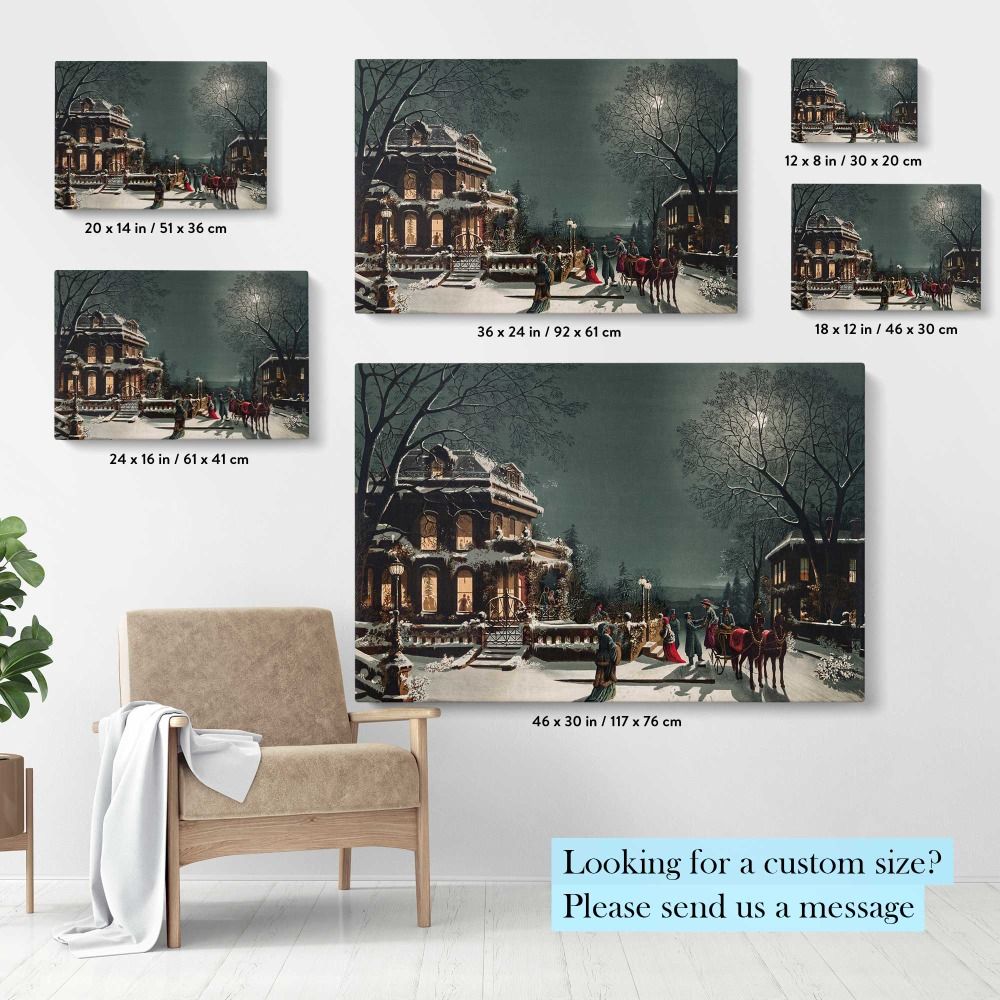 Christmas Eve by Joseph Hoover Sons canvas wall art - Image 6