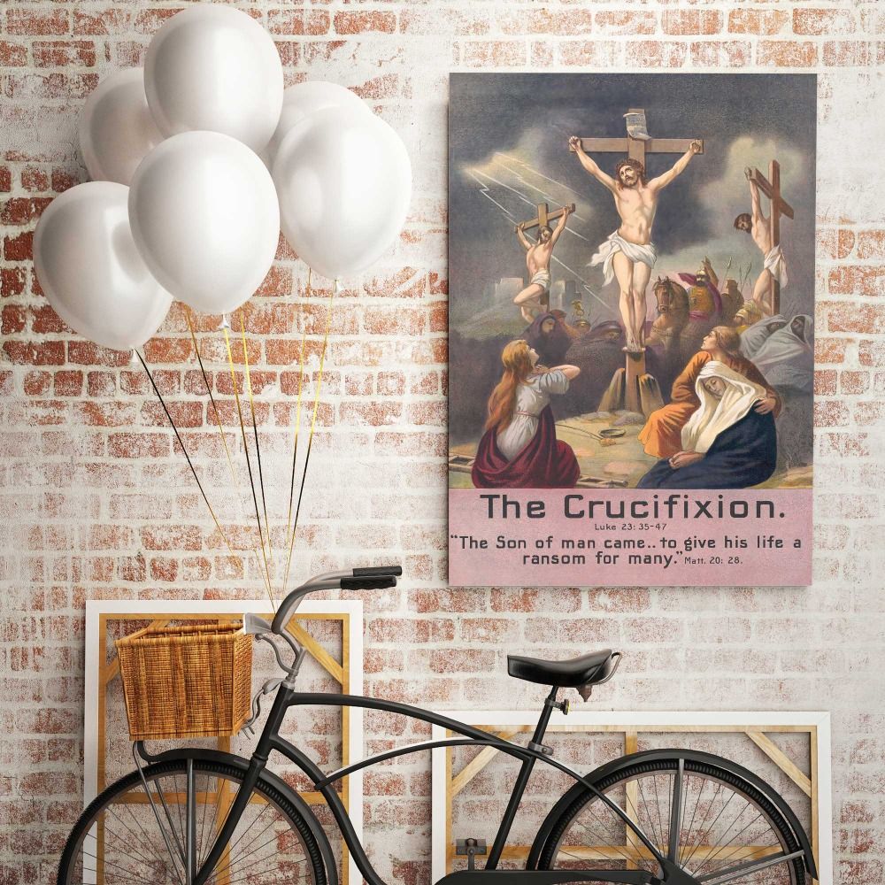 The crucifixion canvas wall art - Image 6