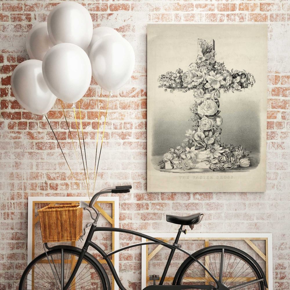 The Easter cross Vintage canvas wall art - Image 6