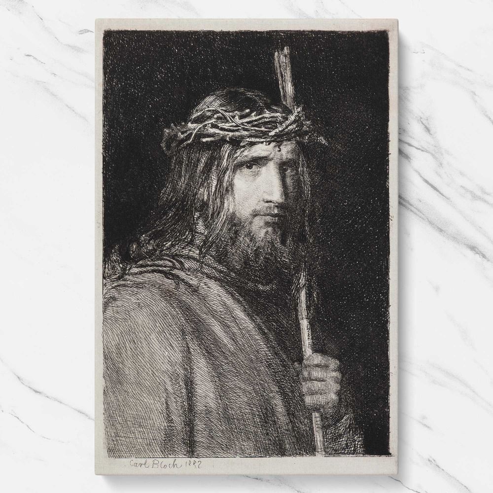 Christ Crowned with Thorns by Carl Bloch canvas wall art - Image 7