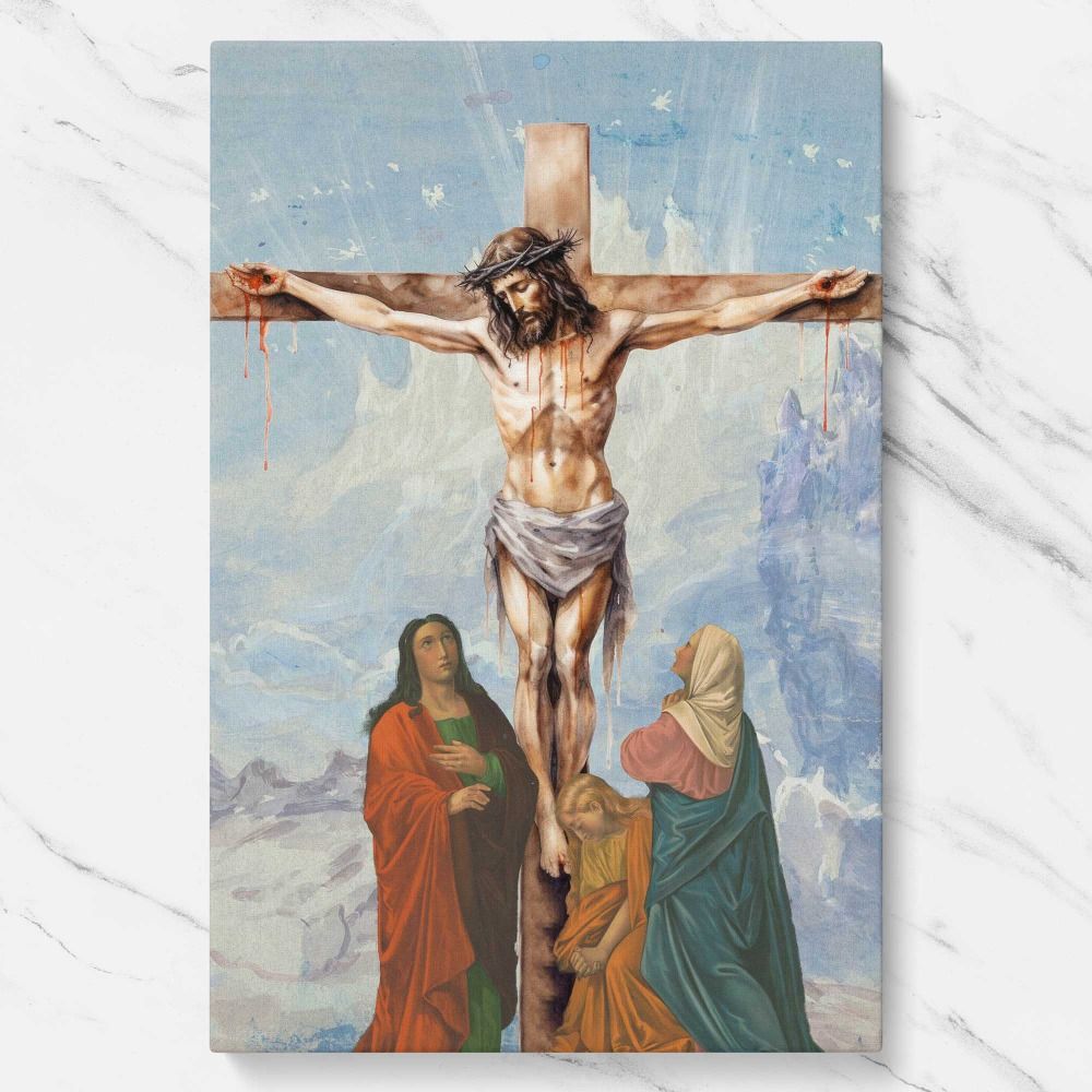 Crucifix symbol cross representation canvas wall art - Image 7