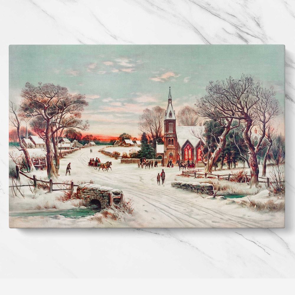Christmas Eve by Hoover & Son canvas wall art - Image 7